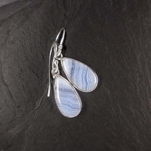 Chalcedon Ohrringe Tropfen